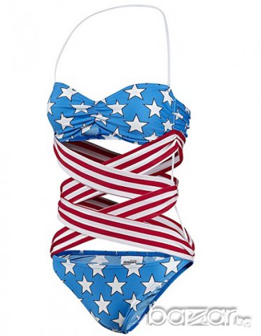 ADIDAS ORIGINALS JEREMY SCOTT USA FLAG AND STARS PRINT Дамски Бански size M →
		Обява 6449536