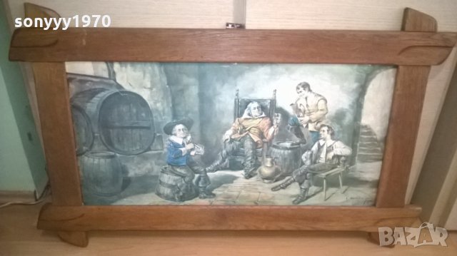 картина-106х66см-дървена рамка-наздравица-внос германия