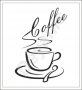 Стикер за стена - чаша кафе - код 0003А, снимка 1