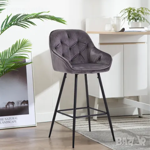 ПРОМОЦИЯ Комплект бар столове тип щъркел, височина 98см C-U-BS-0086GY