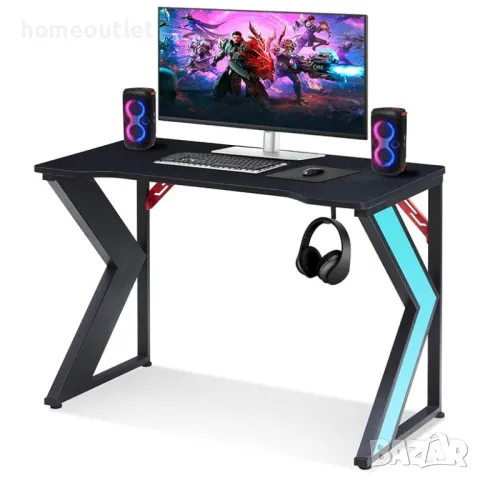 ПОМОЦИЯ Компютърно / геймърско бюро с LED осветление CLIPOP BZOD-CD-D0216BL