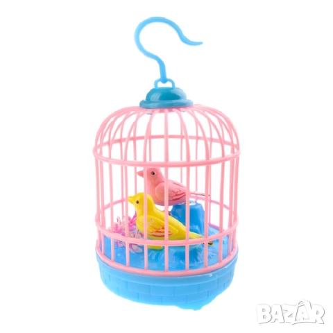 Музикална декоративна фигурка - 2 птички в клетка