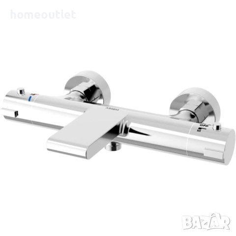 ПРОМОЦИЯ Термостатен смесител за вана и душ с каскаден водопад AIHOM ZM300031 SILVER