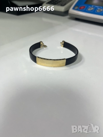 Златна гривна със силикон 14 карата