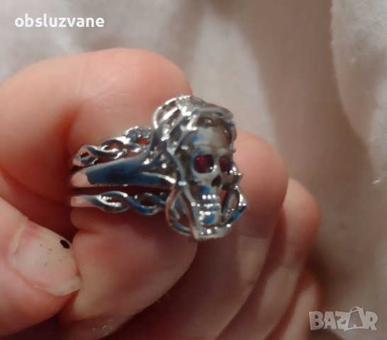 Троен пръстен с череп 💥