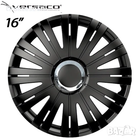 4 Броя Черни Тасове за джанти 16'' Карбон Versaco Active 16 инч