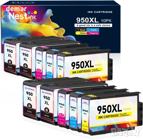 Мастилени касети за HP Officejet Pro Nestink 950 951 xl (10 броя)