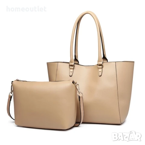 ПРОМОЦИЯ Дамска чанта 2 в 1 от висококачествена PU кожа MISS LULU LH6895