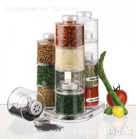 2187 Комплект бурканчета за подправки Spice Tower