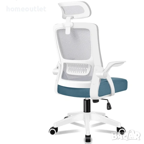 ПРОМОЦИЯ Регулируем офис стол с дамаска от дишаща материя D-OCH-MESH-ARC-BLGY