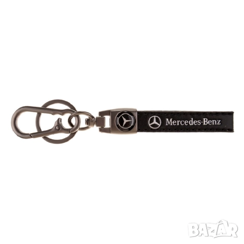 Ключодържател Mercedes-Benz от еко кожа и метал