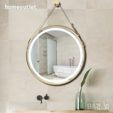 ПРОМОЦИЯ Стенно LED огледало с различни възможности за монтиране, 60см - LUVODI XMR-Y28-668-GD-EU