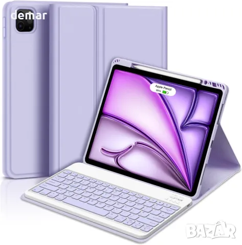 Калъф с клавиатура GOKOCO за 2024 iPad Air 13 инча (M2) и iPad Pro 12,9 инча 3-то/4-то/5-то/6-то