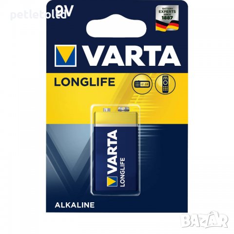Батерия алкална VARTA LR22 9V LONGLIF