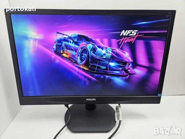 +Гаранция! IPS Монитор Philips 241S4L 24" инча + кабели