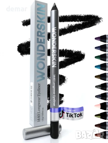 Wonderskin 1440 Longwear черен водоустойчив молив за очи (Liquorice)