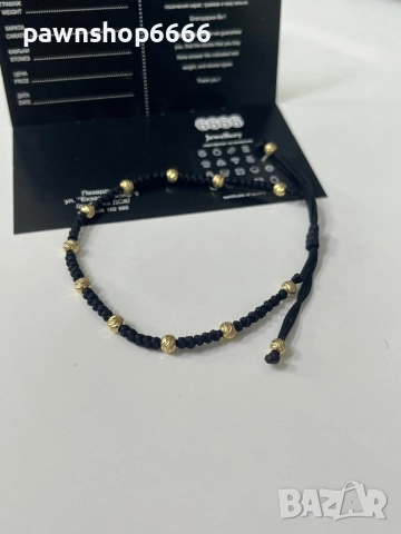 Гривна със златни елементи 14К / Златна гривна 14К