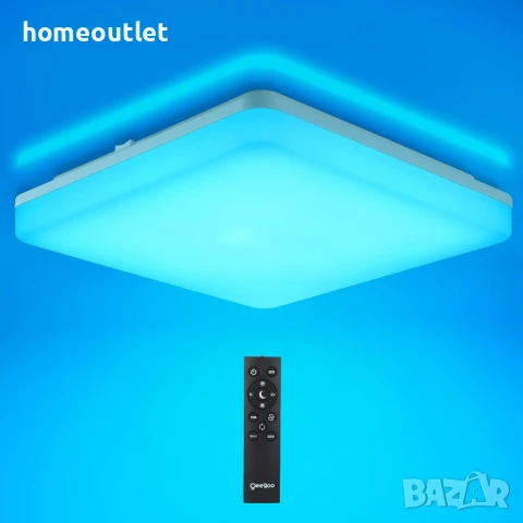 ПРОМОЦИЯ 24W RGB LED плафон с дистанционно и регулируема светлина OEEGOO LS-CL-C24W-DIM+RGB
