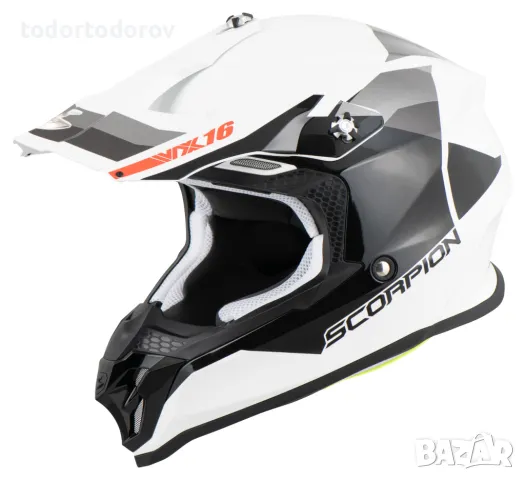 Мотокросс Каска SCORPION VX-16 EVO AIR SPECTRUM White-Silver L,XL,XL
