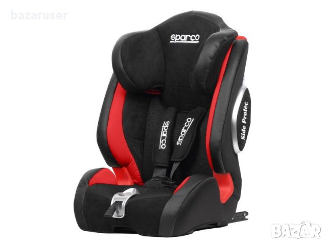 Детска седалка за Кола SPARCO 9-36 кг ISOFIX, черно-червен с Хомологация ECE R44/04
