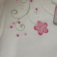 Бял детски блузон с бродерия за момиче размер 116, нов , снимка 6 - Детски Блузи и туники - 16153386