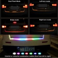 Многоцветна RGB Стоп LED светеща сигнална лента за багажник на кола , снимка 4 - Аксесоари и консумативи - 20303592