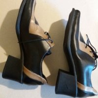 Дам.обувки-/изк.кожа/-№39-цвят-черно+бежаво., снимка 3 - Дамски ежедневни обувки - 22385235