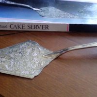 Посребрен прибор за торта, снимка 1 - Прибори за хранене, готвене и сервиране - 21485815