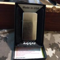 Original G Zippo ® 09 Bruched Chrome Slim , снимка 4 - Други - 22308805