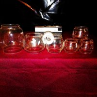 ЛОТ от 6 бр. Лампени стъкла шишета, снимка 1 - Антикварни и старинни предмети - 23506947