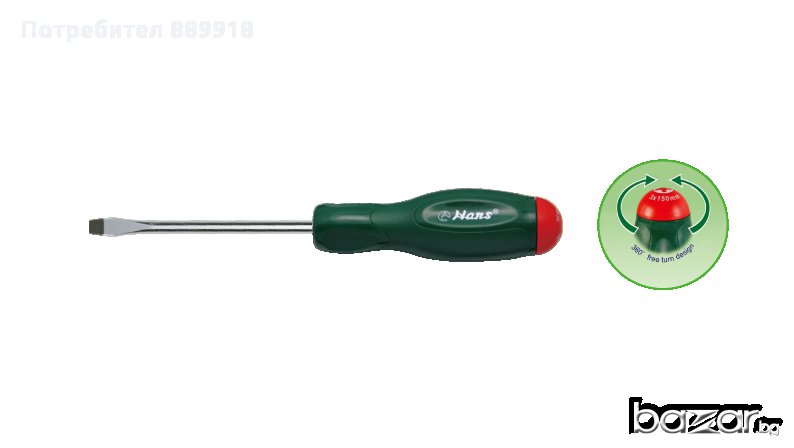 Отвертки прави и кръстати със ротационна дръжка магнитни 2.5х63мм.ханс, снимка 1