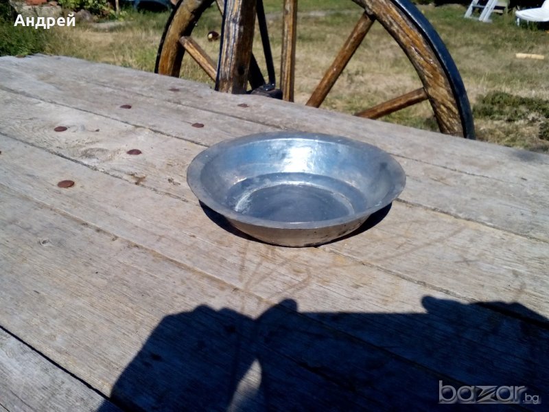 Бакърена,медна паница,чиния, снимка 1