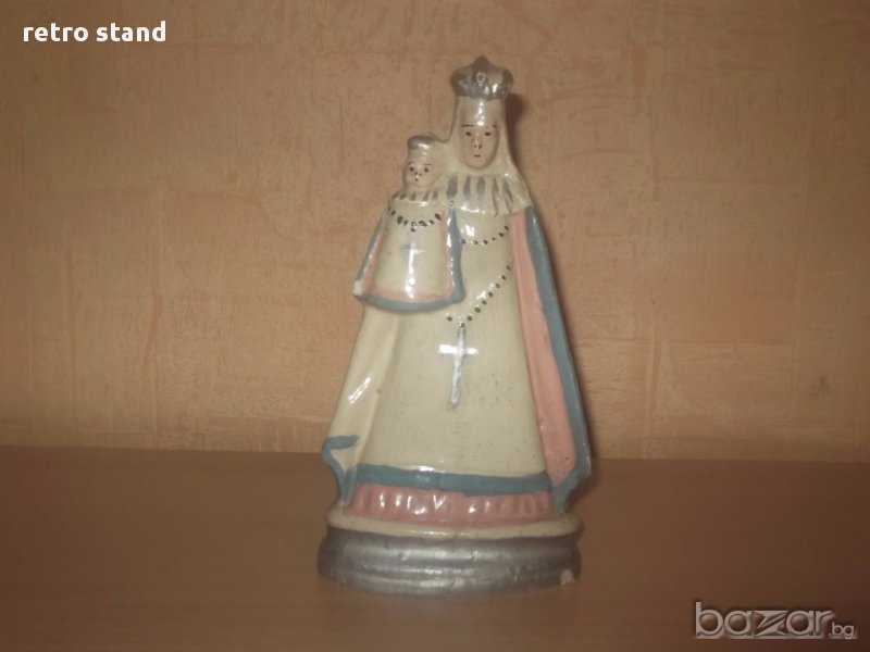 № 1840 стара гипсова статуетка   - височина 20 см, снимка 1