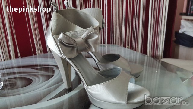 НОВО!!! Обувки с панделка-ластични, снимка 1 - Дамски обувки на ток - 11011568