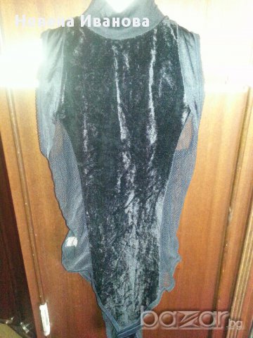 Боди черно без ръкав