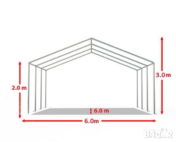 Шатра 6х6м, 100% водоустойчив PVC брезент 500гр/м2, снимка 4 - Градински мебели, декорация  - 24630627
