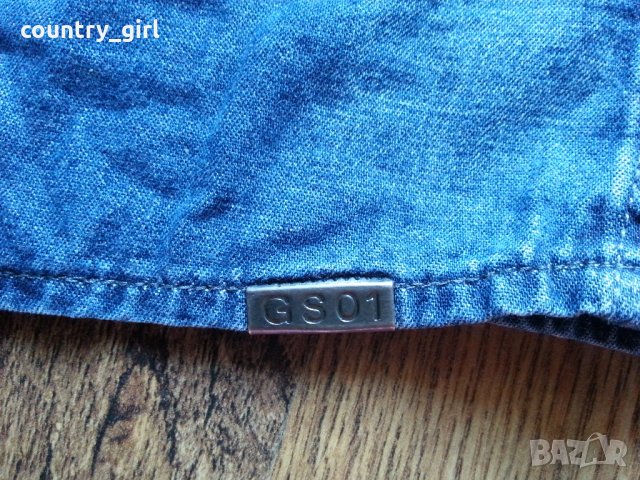 g-star tailor straight shirt women - страхотна дамска дънкена риза, снимка 10 - Ризи - 23588074