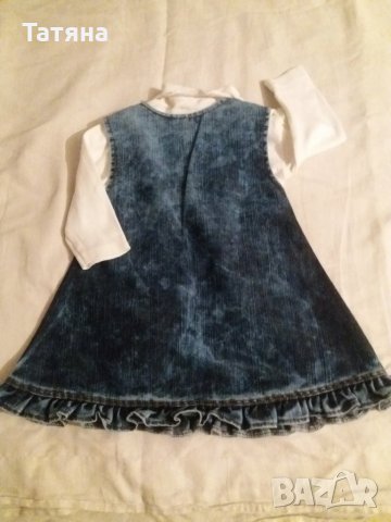 Дънкова рокличка , снимка 4 - Бебешки рокли - 23425216