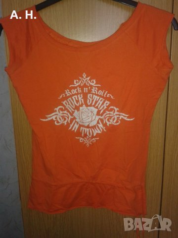 оранжева тениска, снимка 1 - Тениски - 22458404