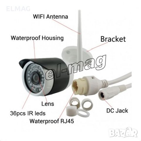 БЕЗЖИЧНА ОХРАНИТЕЛНА С/МА  - 4 канална WiFi NVR + 4 IP Wireless камери, снимка 5 - Комплекти за видеонаблюдение - 25362041