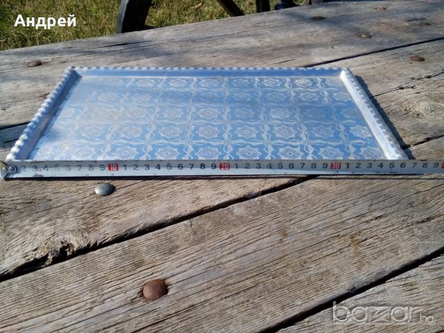 Алуминиев поднос с орнаменти, снимка 5 - Антикварни и старинни предмети - 19784406