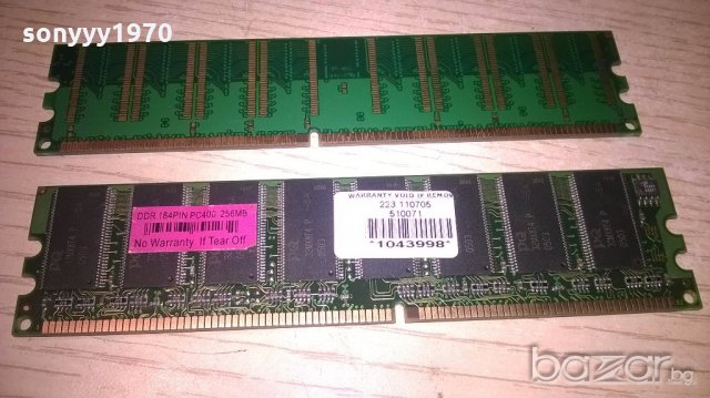 ddr 256mb x2 ram-2бр памет за комп-внос швеицария, снимка 4 - RAM памет - 19202754