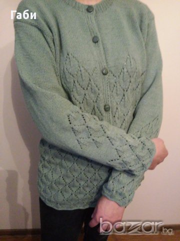 Ръчно плетена памучна жилетка, снимка 7 - Жилетки - 17810707