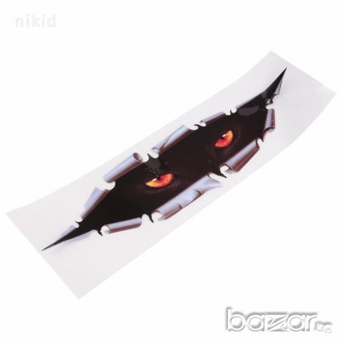 3D стикер лепенка за автомобил кола очи поглед на черна котка , снимка 1 - Аксесоари и консумативи - 16177255
