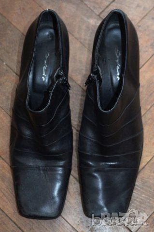Дамски кожени обувки черни, снимка 3 - Дамски ежедневни обувки - 23438024
