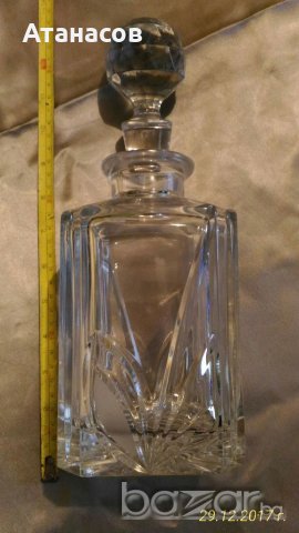 Кристална Гарафа за уиски коняк, снимка 1 - Вази - 20332266