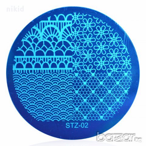 кръгла плочка / щампа шаблон за печат на нокти STZ-02