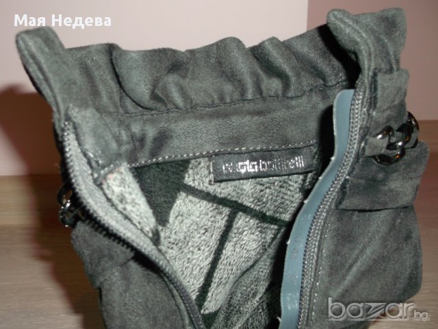 Дамски боти от тъмно сив велур Paolo Botticelli, снимка 7 - Дамски боти - 8265289