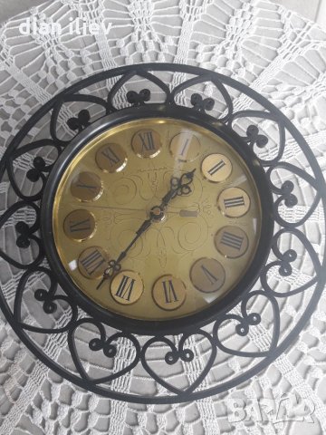 Стар Стенен часовник- Янтар, снимка 6 - Антикварни и старинни предмети - 24310369