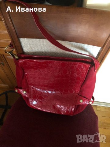 Дамска чанта естествена кожа и естествен велур Nicoli , снимка 2 - Чанти - 24576225